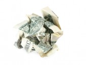 Crumpled dollar