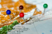 eastern canada cities pins othe map
