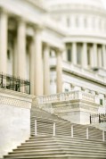 Stairs up to United States Capitol building, Washington, DC